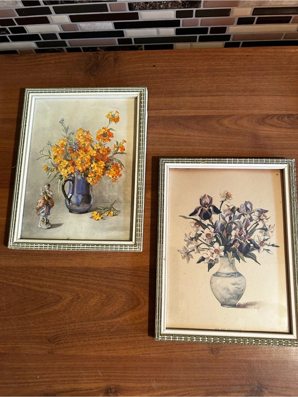 Framed Floral Wall Art Set in Yellow and Cream